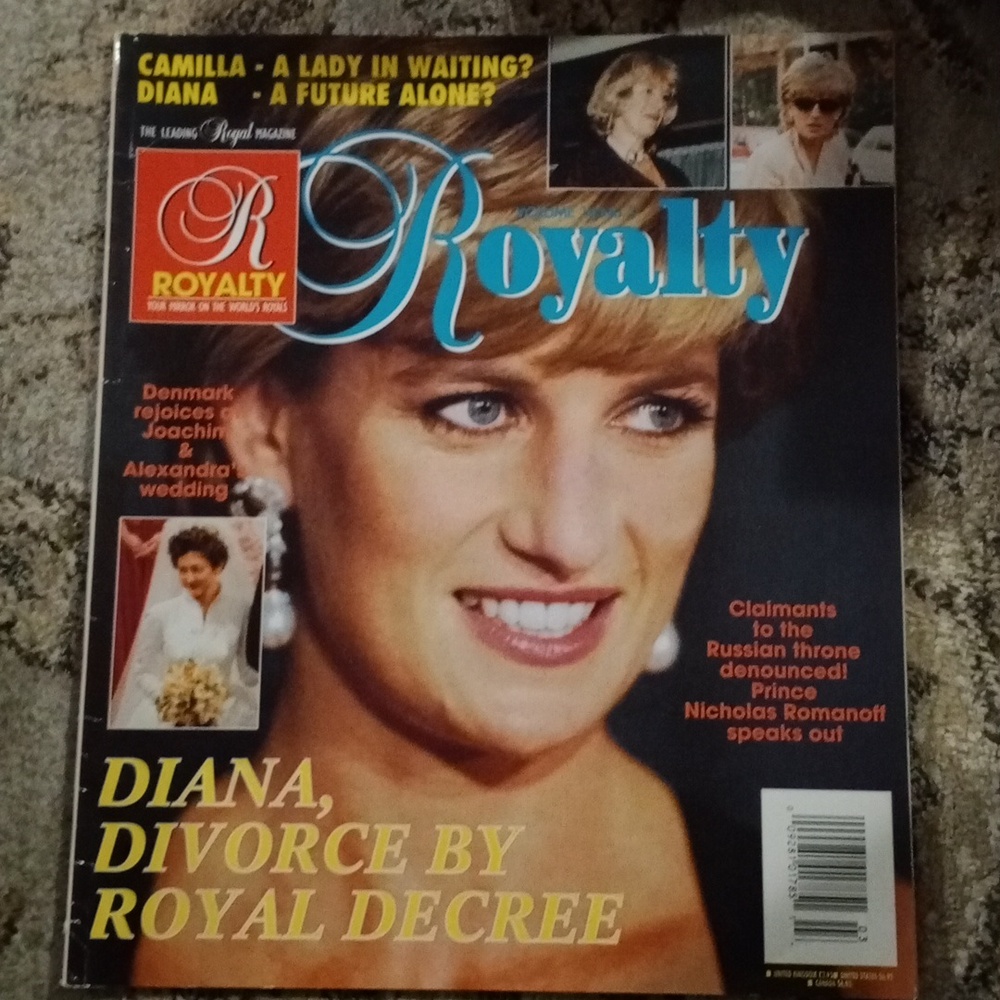 Royalty For Me Magazine Cover with Blue and Red Accents